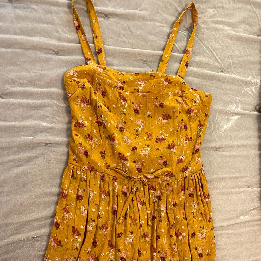 Yellow flora summer dress